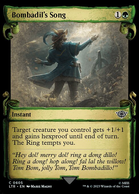 MTG Bombadil's Song LTR 605 Showcase Scrolls of Middle-earth Silver Foil