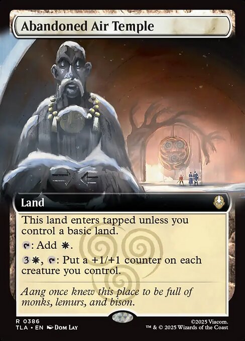 MTG Abandoned Air Temple TLA 386 Extended Art Nonfoil