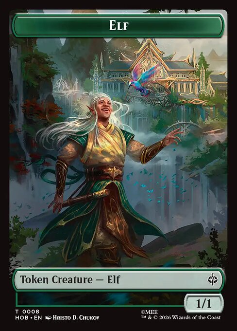 MTG Elf Token HOB 008 Token Nonfoil