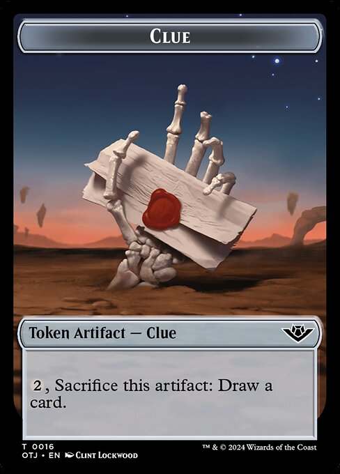 MTG Clue Token OTJ 016 Token Foil