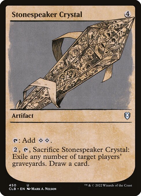 MTG Stonespeaker Crystal CLB 450 Showcase Rulebook Foil