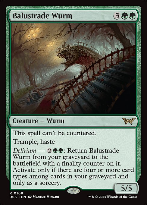 MTG Balustrade Wurm DSK 168 Regular Nonfoil