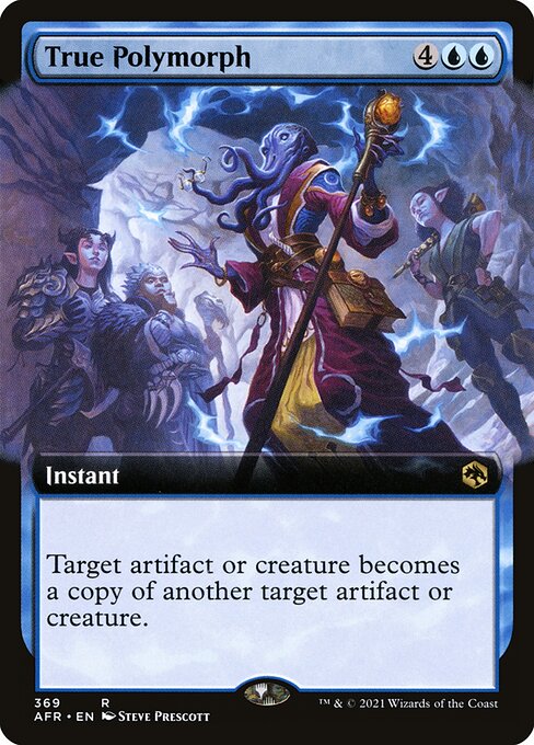 MTG True Polymorph AFR 369 Extended Art Foil