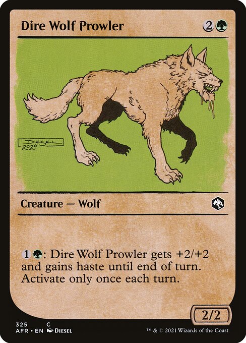 MTG Dire Wolf Prowler AFR 325 Rulebook Showcase Nonfoil