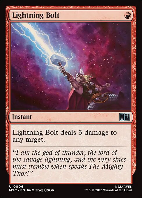 MTG Lightning Bolt MSC 806 Regular Nonfoil