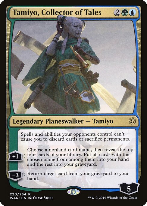 MTG Tamiyo, Collector of Tales WAR 220 Standard Foil front