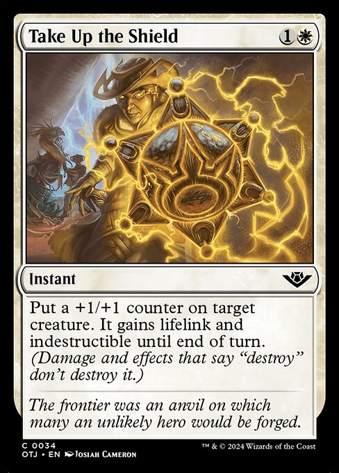 MTG Take Up the Shield OTJ 034 Regular Foil