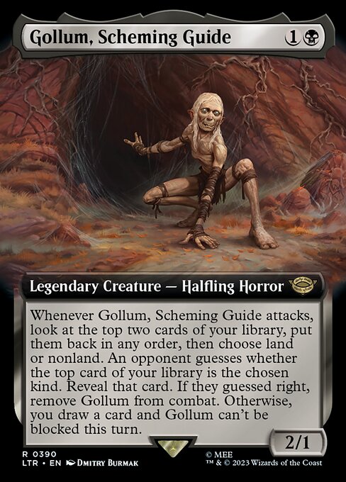 MTG Gollum, Scheming Guide LTR 390 Extended Art Nonfoil