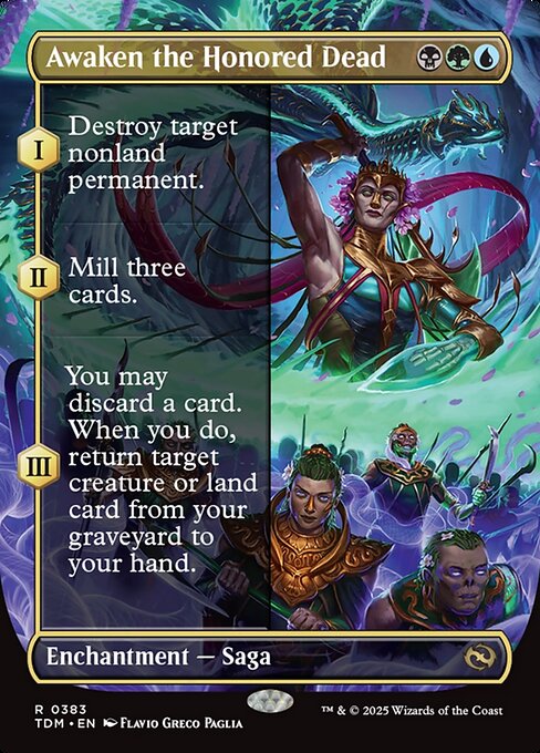 MTG Awaken the Honored Dead TDM 383 Borderless Foil