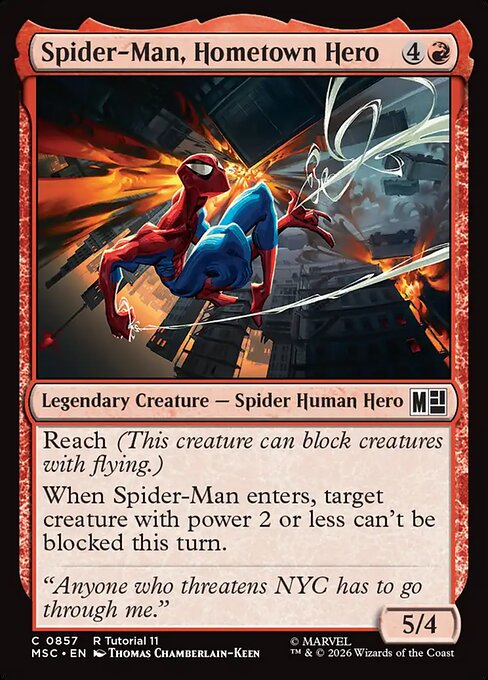 MTG Spider-Man, Hometown Hero MSC 857 Regular Nonfoil