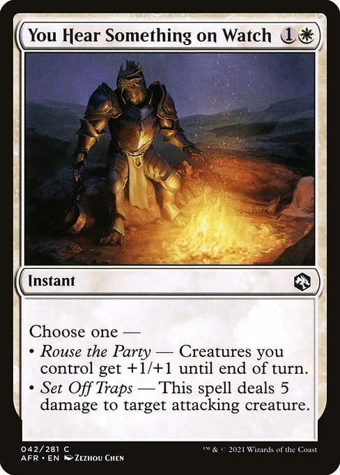MTG You Hear Something on Watch AFR 042 Regular Foil