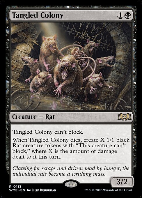 MTG Tangled Colony WOE 113 Regular Foil