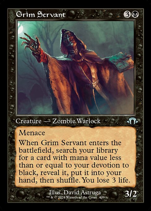 MTG Grim Servant MH3 409 Retro Frame Nonfoil
