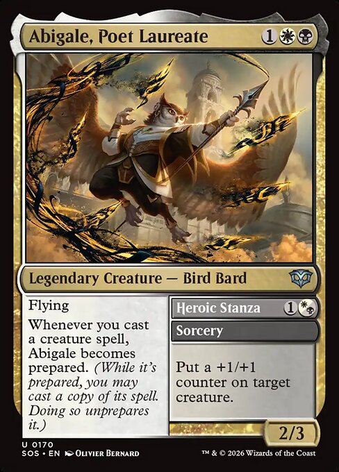 MTG Abigale, Poet Laureate // Heroic Stanza SOS 170 Regular Nonfoil