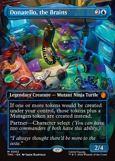 MTG Donatello, the Brains TMC 002 Borderless Commander Nonfoil