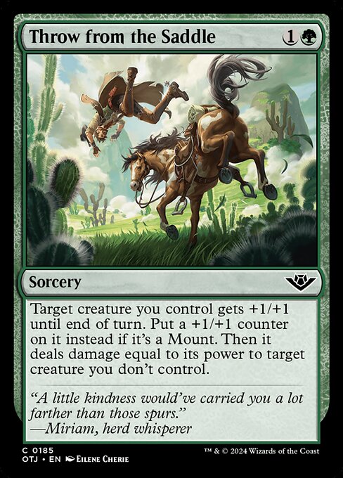 MTG Throw from the Saddle OTJ 185 Regular Nonfoil