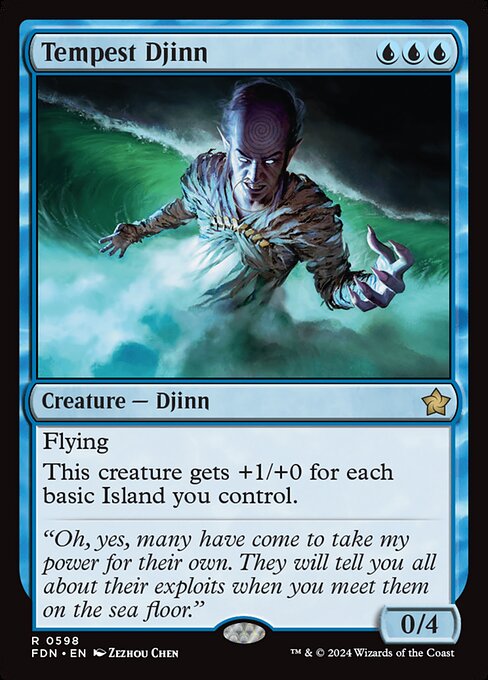 MTG Tempest Djinn FDN 598 Starter Collection Nonfoil