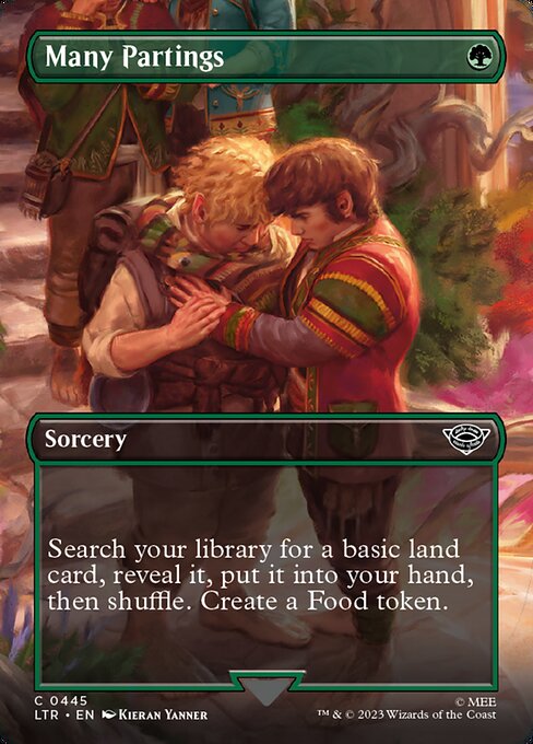 MTG Many Partings LTR 445 Borderless Foil