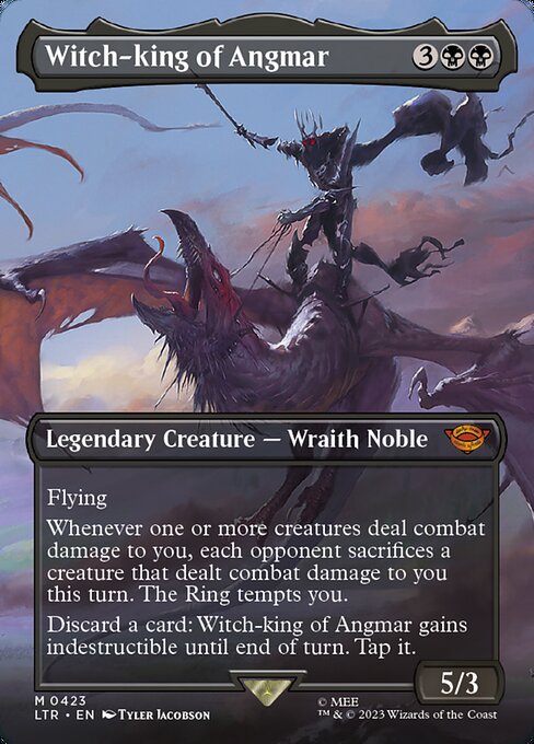 MTG Witch-king of Angmar LTR 423 Borderless Foil
