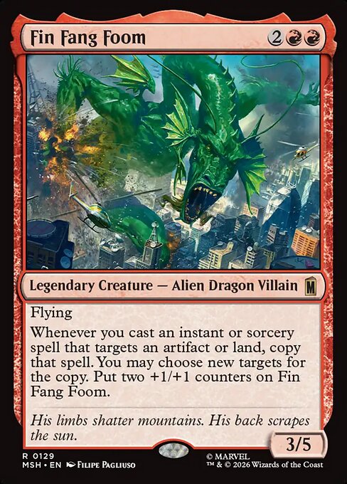MTG Fin Fang Foom MSH 129 Regular Nonfoil