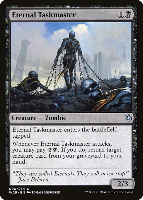 MTG Eternal Taskmaster WAR 090 Standard Nonfoil front