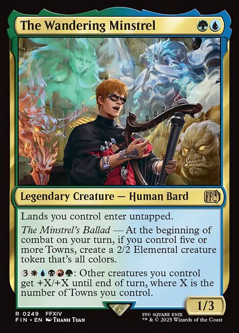 MTG The Wandering Minstrel FIN 249 Regular Foil