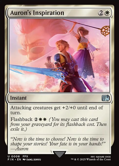 MTG Auron's Inspiration FIN 008 Regular Nonfoil
