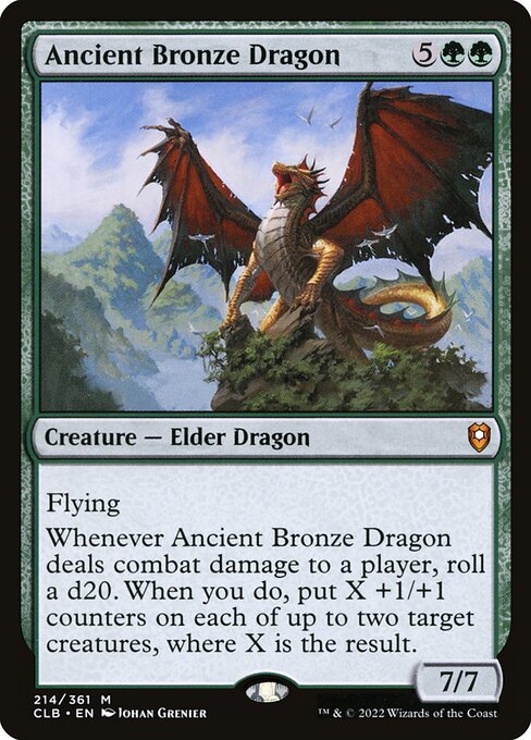 MTG Ancient Bronze Dragon CLB 214 Regular Foil