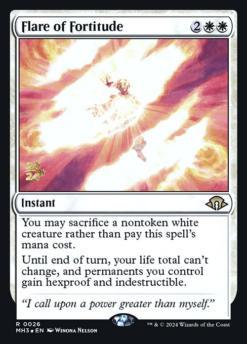 MTG Flare of Fortitude PMH3 026s Prerelease Foil