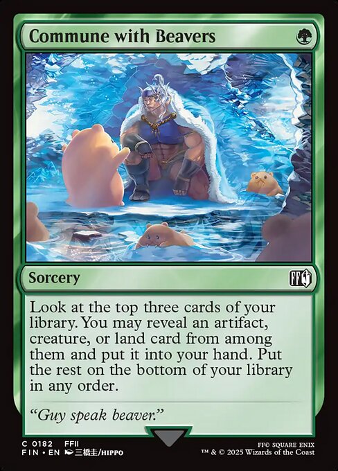 MTG Commune with Beavers FIN 182 Regular Foil