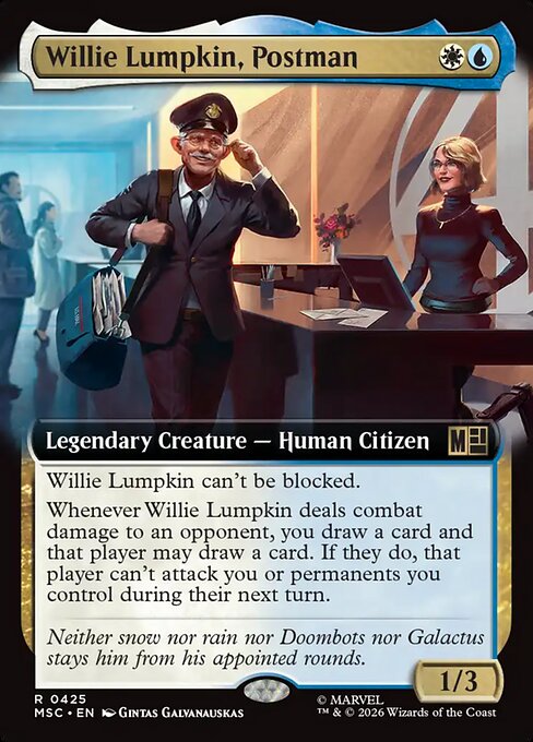 MTG Willie Lumpkin, Postman MSC 425 Extended Art Nonfoil