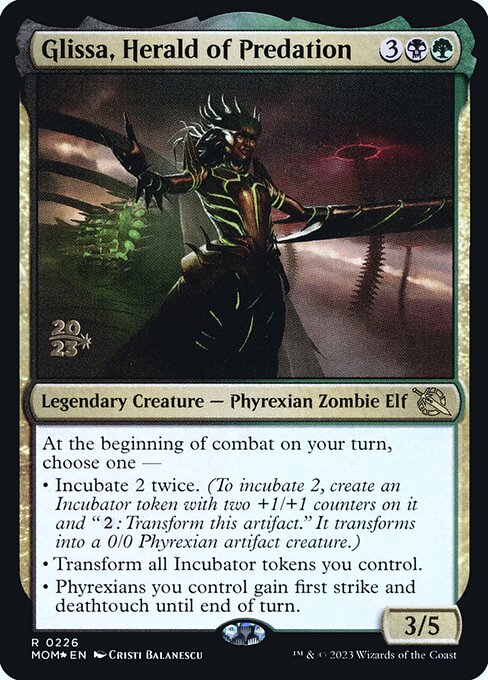MTG Glissa, Herald of Predation PMOM 226s Prerelease Foil