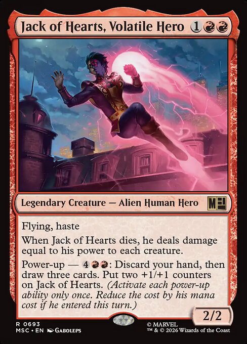 MTG Jack of Hearts, Volatile Hero MSC 693 Regular Foil