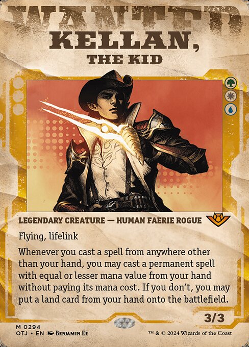 MTG Kellan, the Kid OTJ 294 Wanted Poster Nonfoil