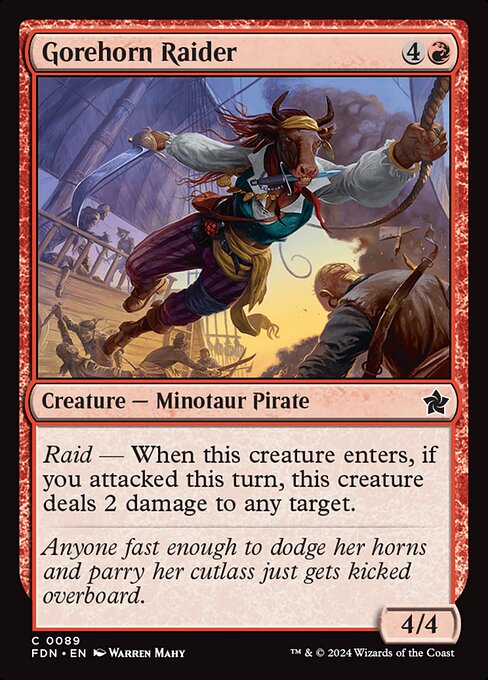 MTG Gorehorn Raider FDN 089 Regular Foil