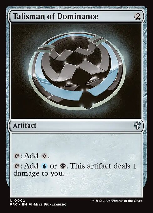 MTG Talisman of Dominance FRC 062 Standard Nonfoil front