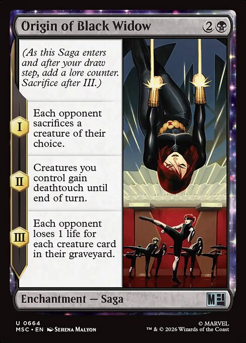 MTG Origin of Black Widow MSC 664 Regular Nonfoil