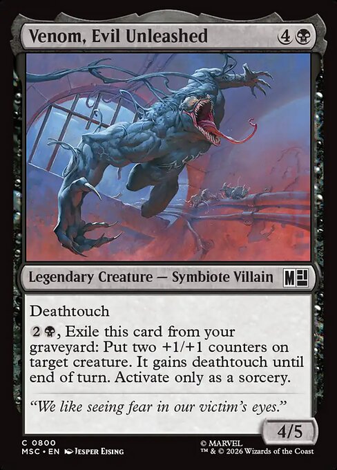 MTG Venom, Evil Unleashed MSC 800 Regular Foil