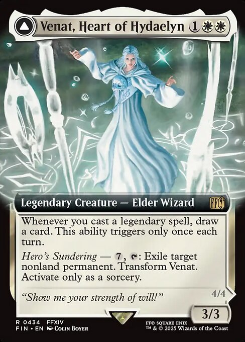 MTG Venat, Heart of Hydaelyn // Hydaelyn, the Mothercrystal FIN 434 Extended Art Nonfoil