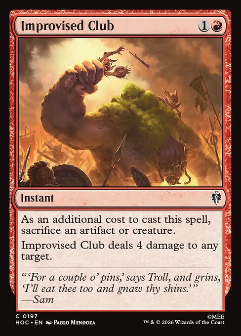 MTG Improvised Club HOC 197 Regular Foil