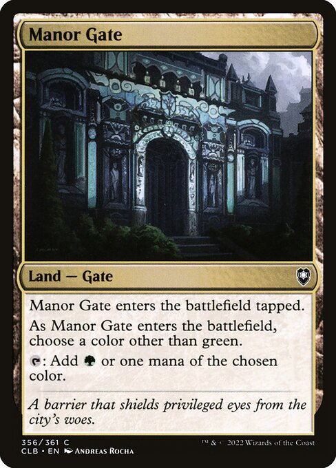 MTG Manor Gate CLB 356 Regular Foil
