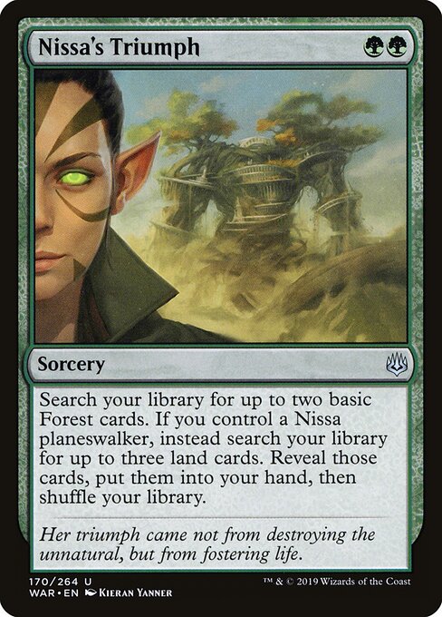MTG Nissa's Triumph WAR 170 Standard Nonfoil front