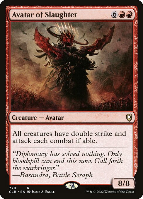 MTG Avatar of Slaughter CLB 779 Commander Deck Nonfoil