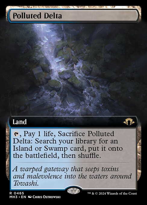 MTG Polluted Delta MH3 465 Extended Art Foil