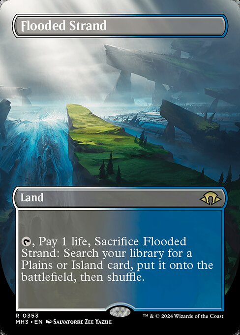 MTG Flooded Strand MH3 353 Borderless Land Foil