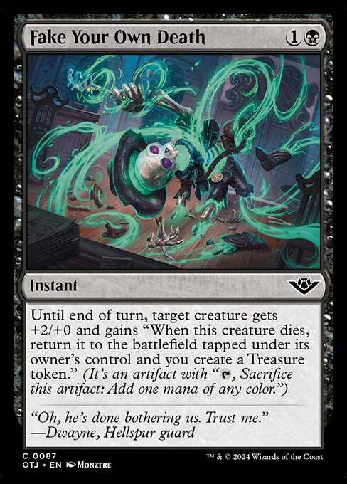 MTG Fake Your Own Death OTJ 087 Regular Foil