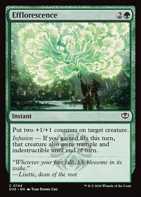 MTG Efflorescence SOS 144 Regular Nonfoil