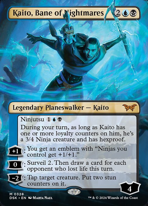 MTG Kaito, Bane of Nightmares DSK 328 Borderless Nonfoil