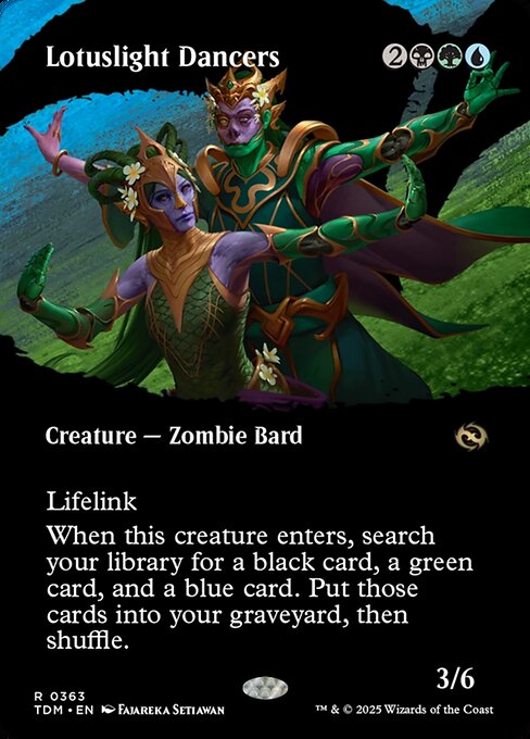 MTG Lotuslight Dancers TDM 363 Borderless Clan Nonfoil