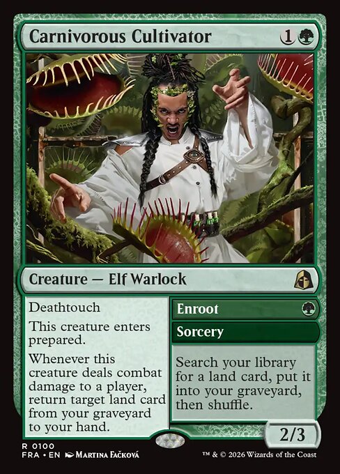 MTG Carnivorous Cultivator // Enroot FRA 100 Standard Nonfoil front
